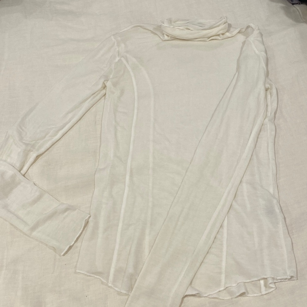 TROUVÉ sheer turtleneck